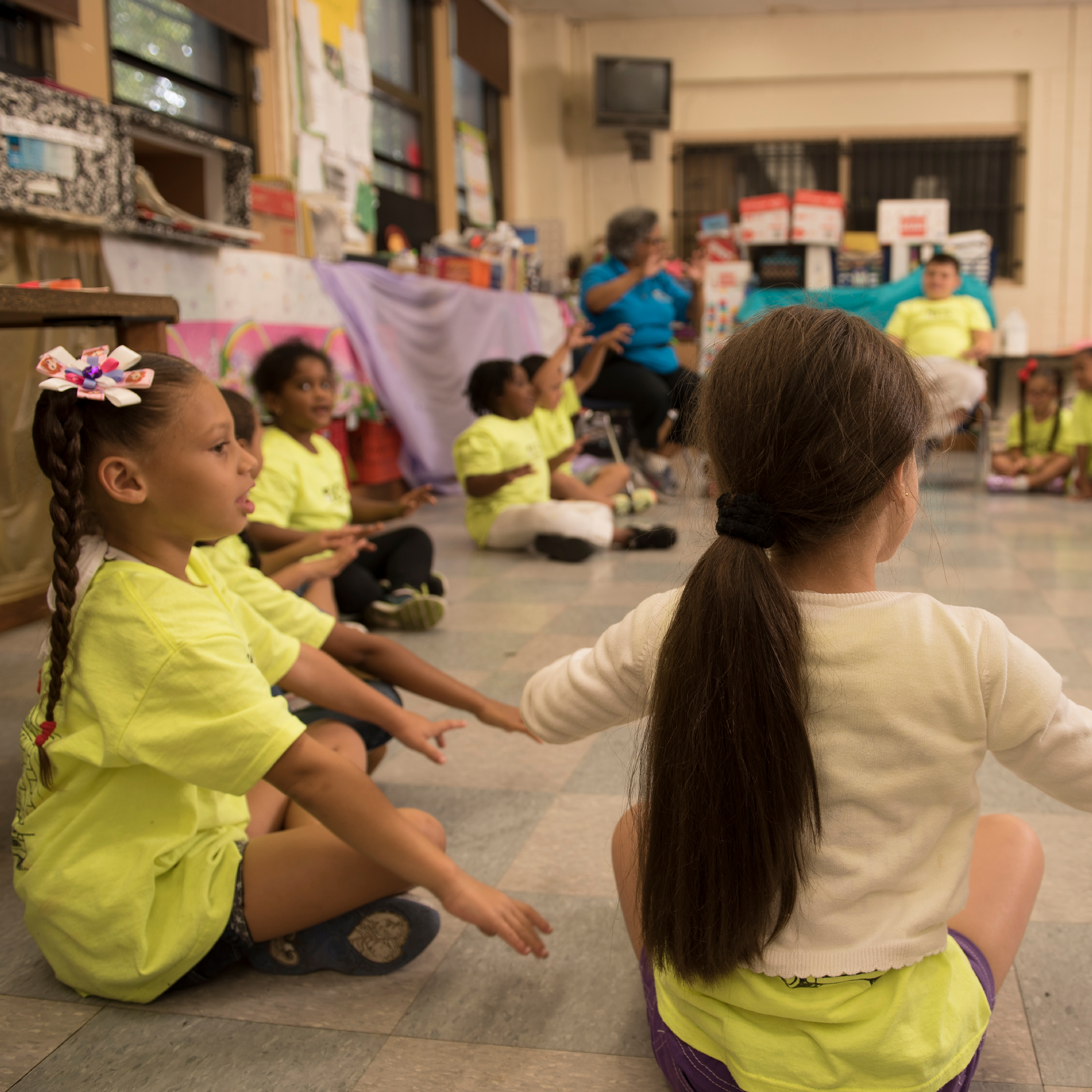 Out of School Children in circle